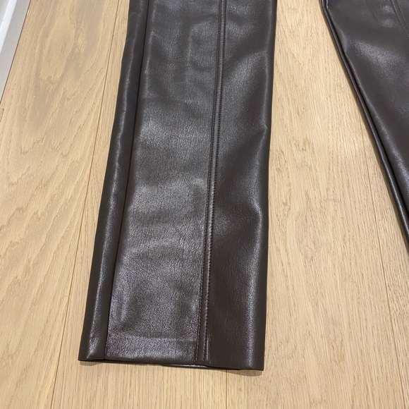Wilfred Rebel Vegan Leather Pants - Rich Mocha Brown Sz. 2 - Picture 7 of 7